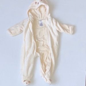 Absorba Cozy Baby Bodysuit Bunting Cream - Size 6-9M